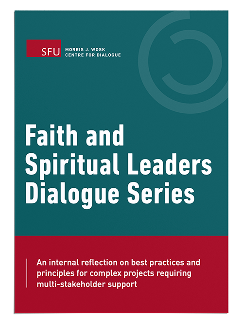 Mockup of the cover of the Faith & Spiritual Leaders dialogue report