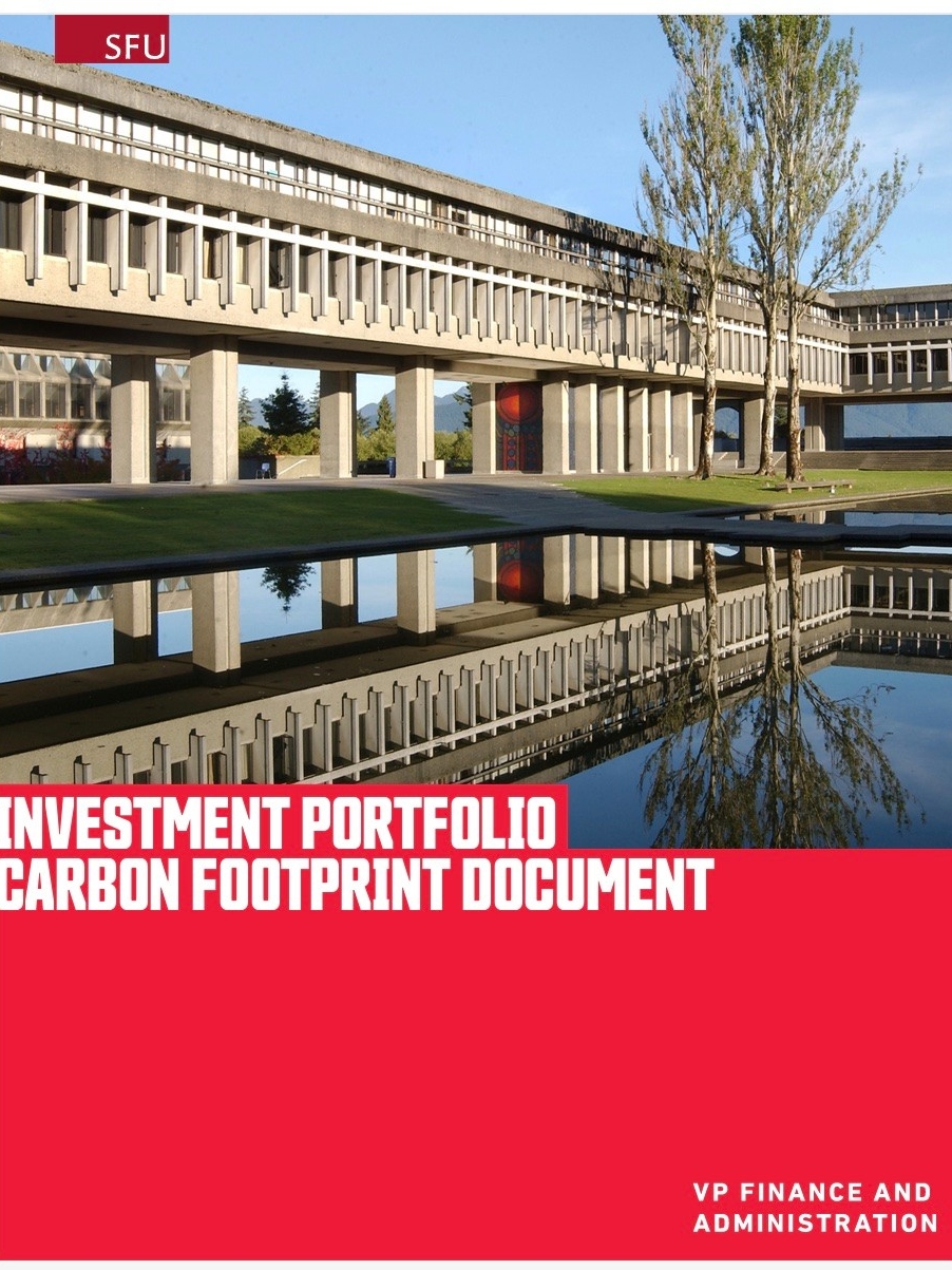 Investment portfolio carbon footprint document