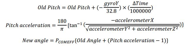 Complimentary Filter Equations