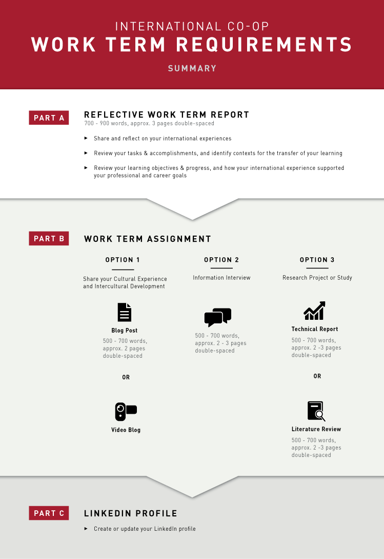 infographic for work term requirements