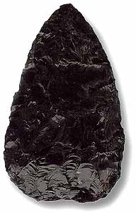 Flaked obsidian biface