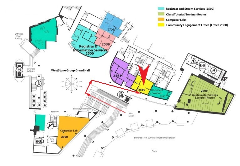 SFU Surrey campus map