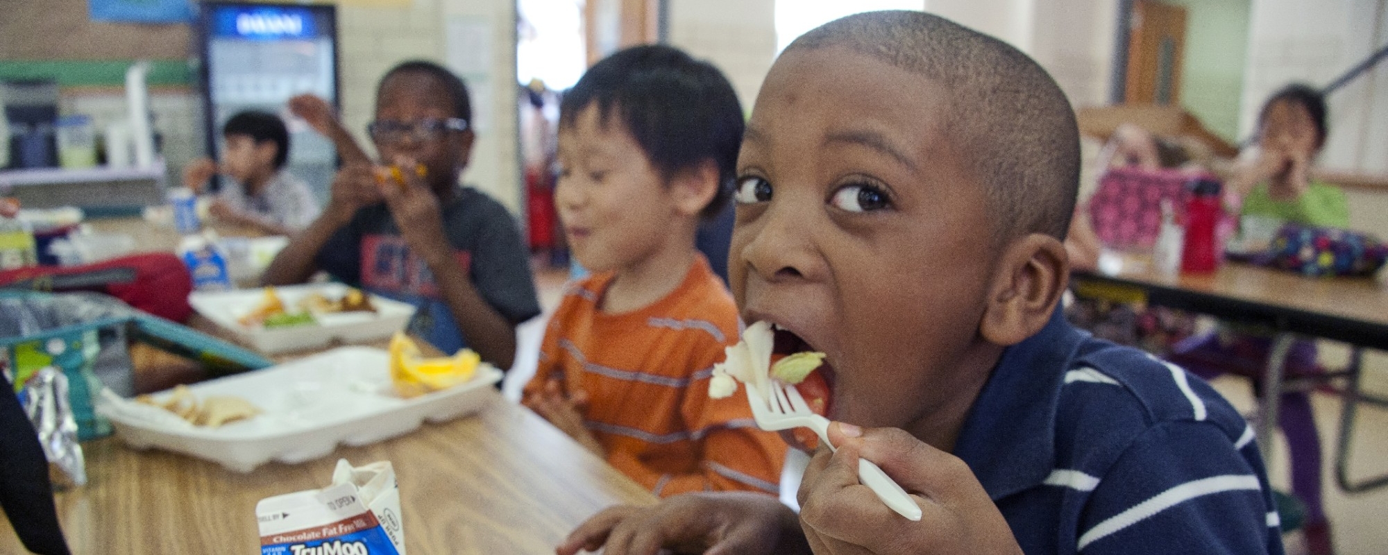 Children eating together