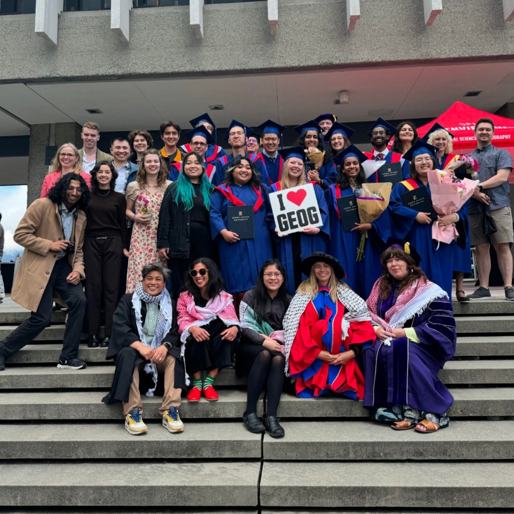 group of sfu geography students and staff