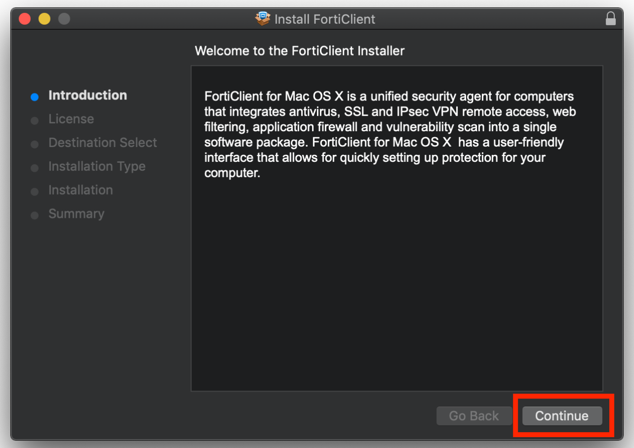 forticlient ssl vpn download for mac