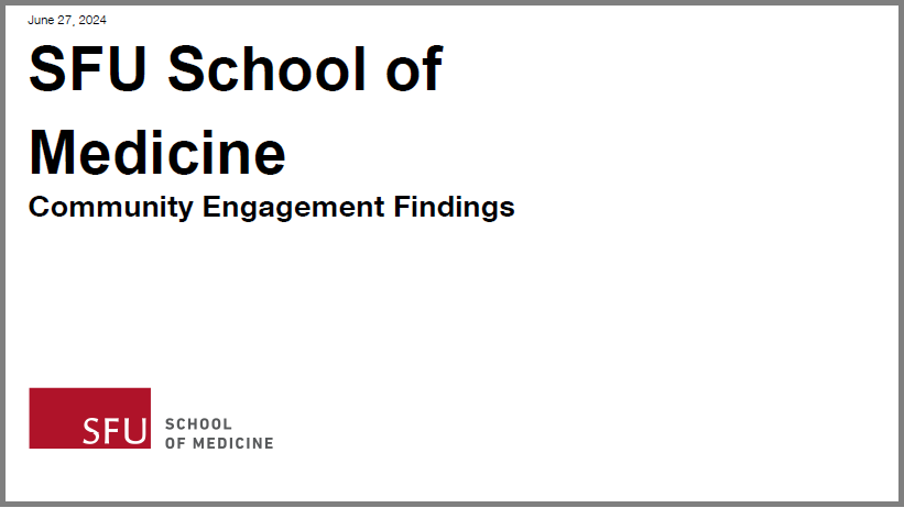 Community Engagement Findings