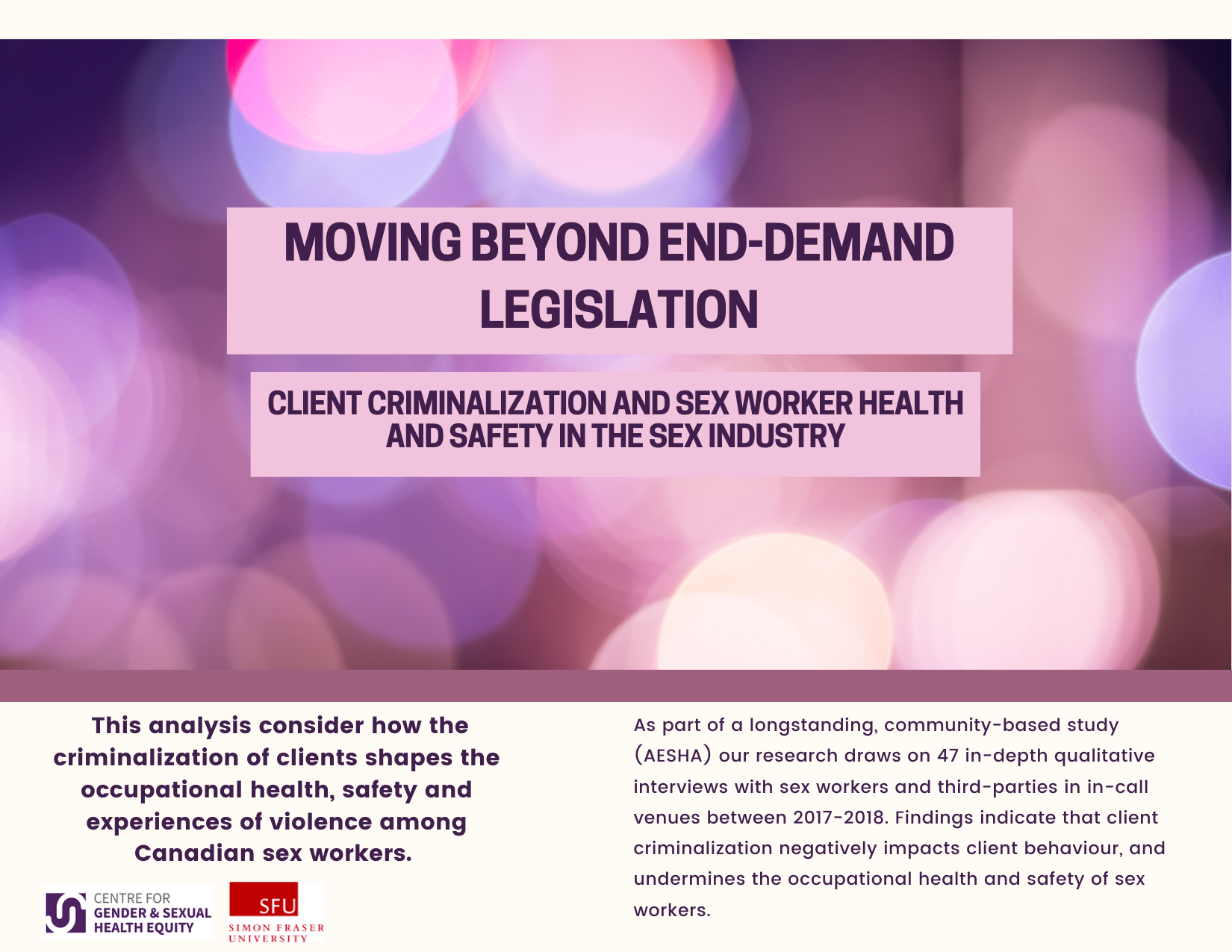 The Impact of End Demand Criminalization on Client Behaviour and