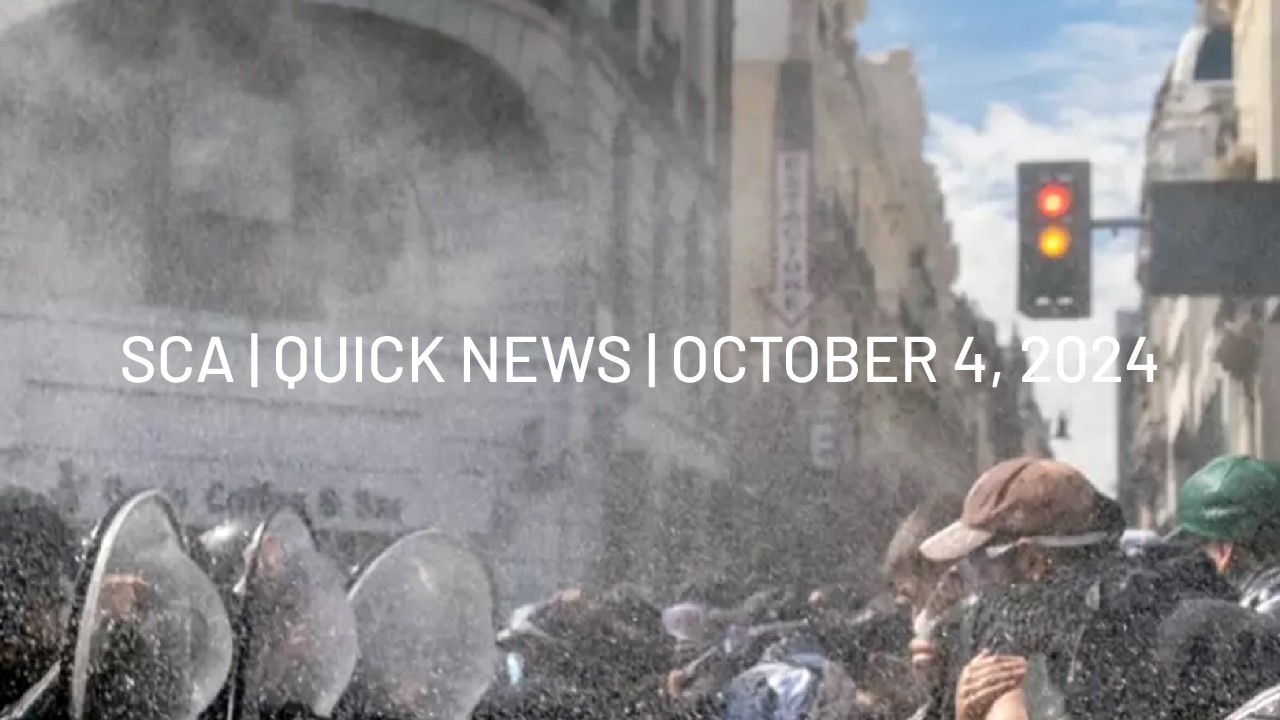 SCA | Quick News | October 4, 2024