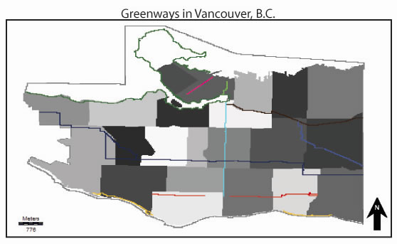 Map of greenways