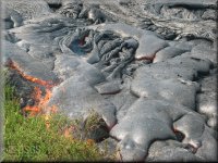 Lava on fire