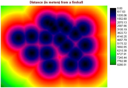 Distance to a firehall