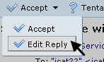 Edit Response button