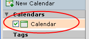 Default calendar