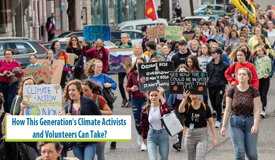 A photo of activists on street