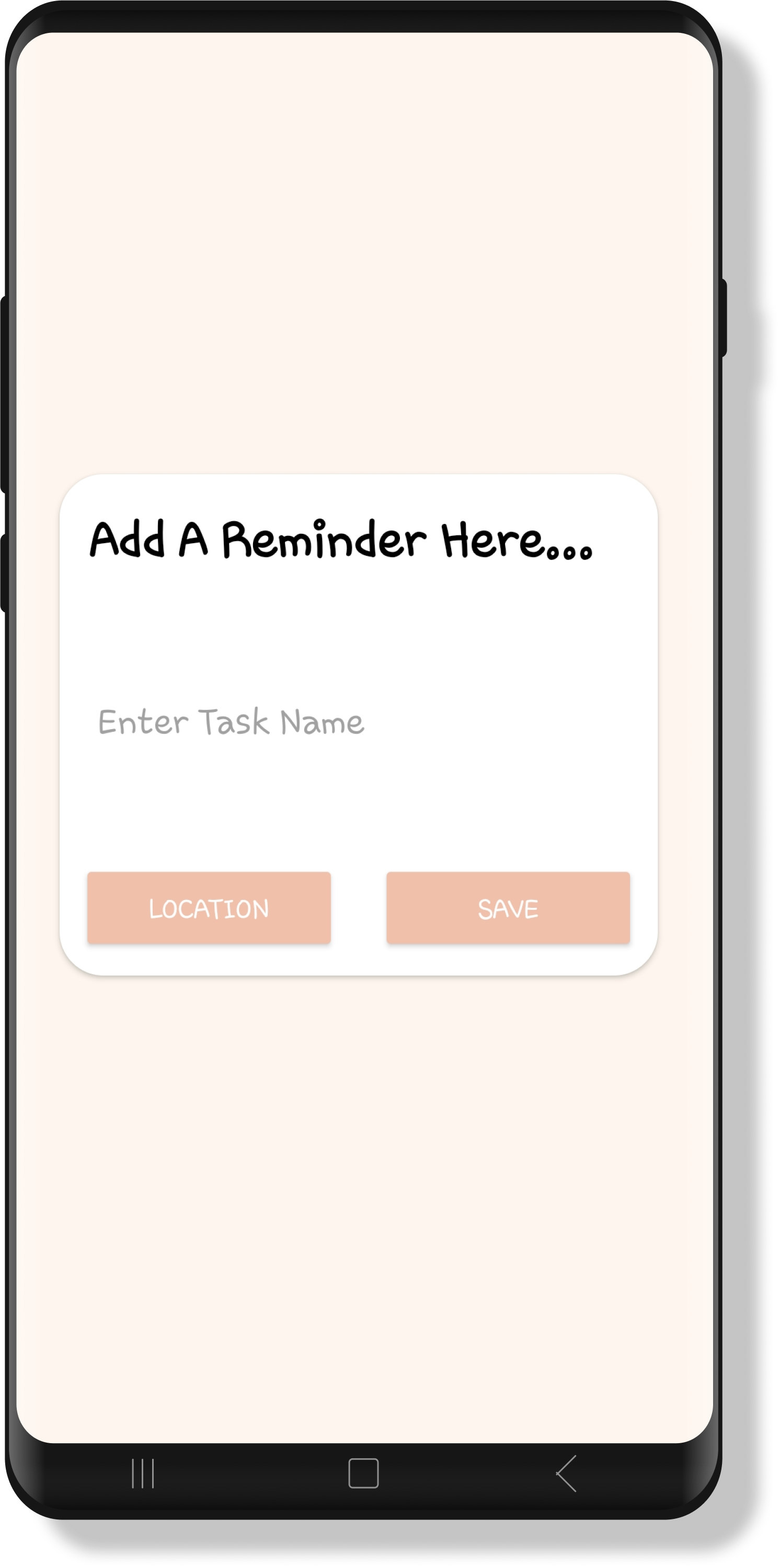 image of screen for process of adding reminders in the app