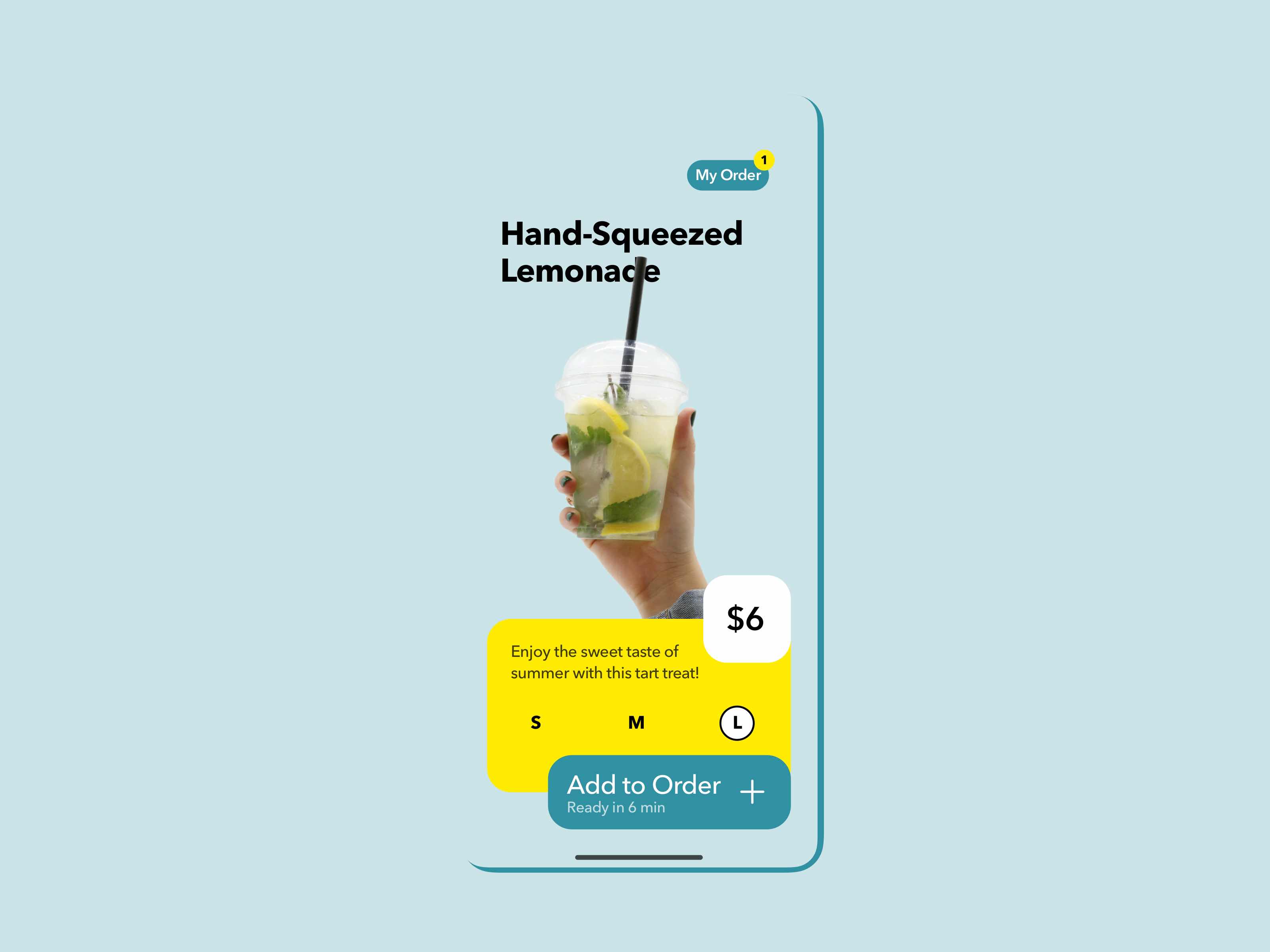 layout for a lemonade application