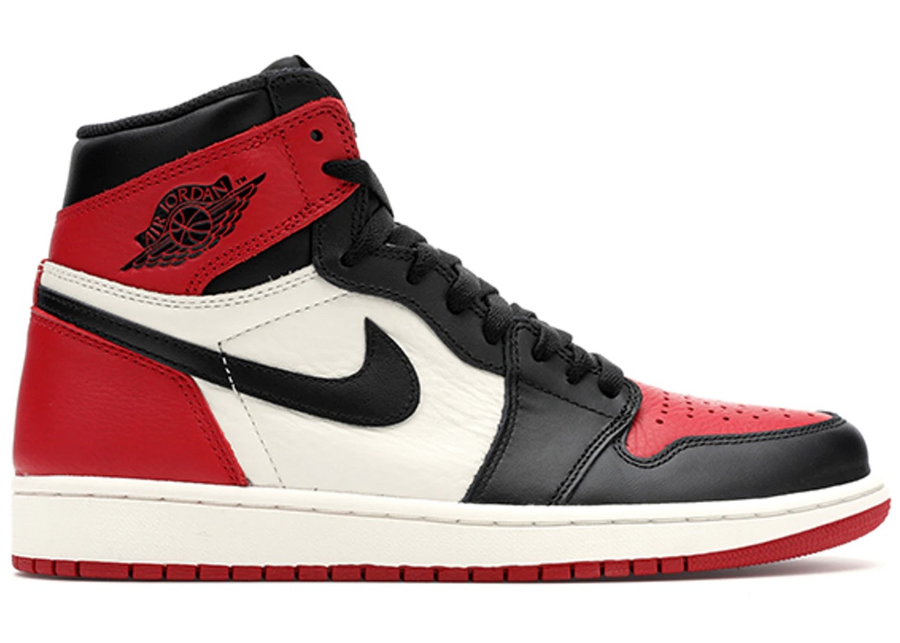 Image of the Air Jordan 1 Bred Toe