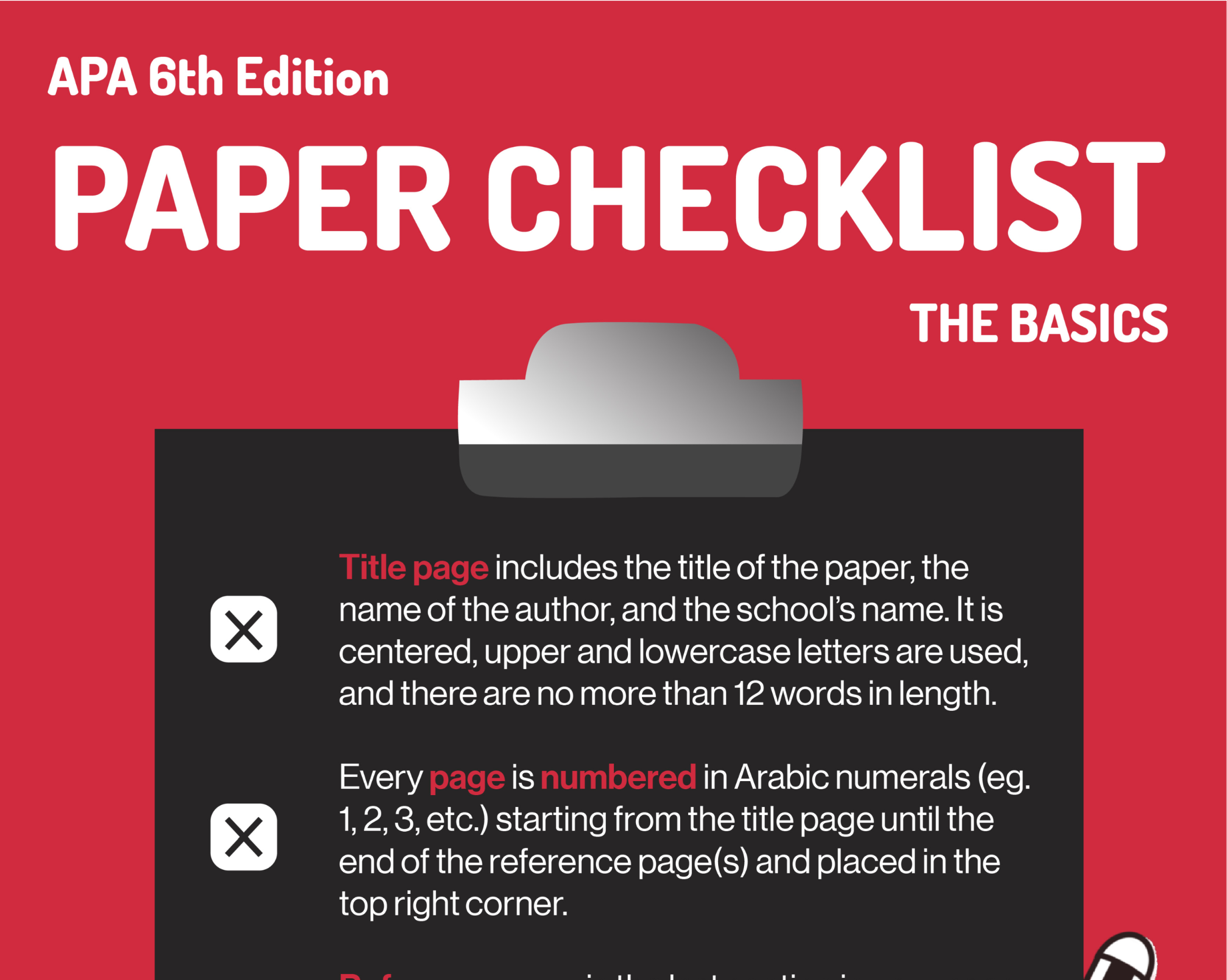 APA citation checklist poster preview