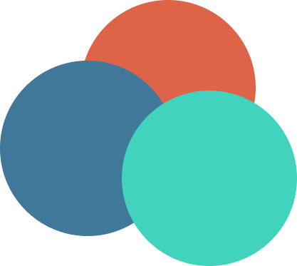 an image of an orange , dark blue, and light blue cirlce