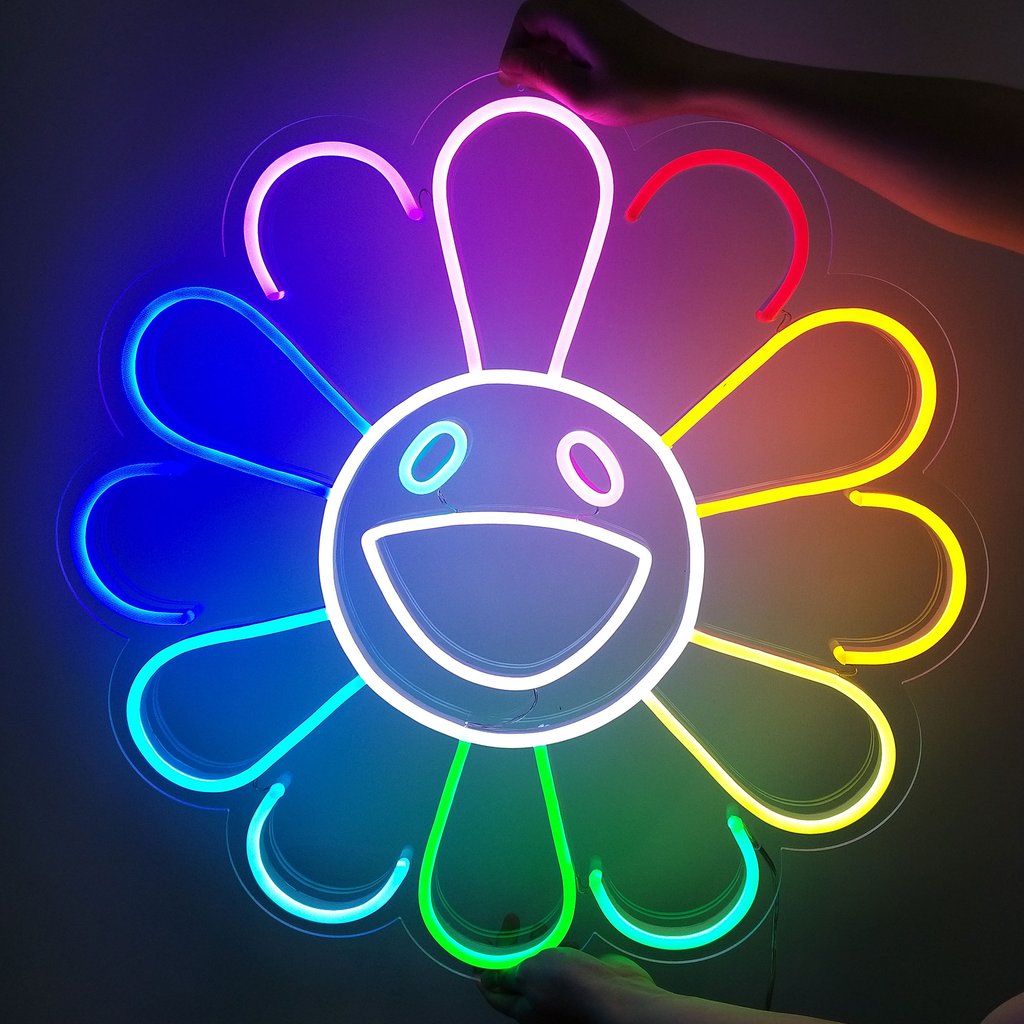 Flower neon sign