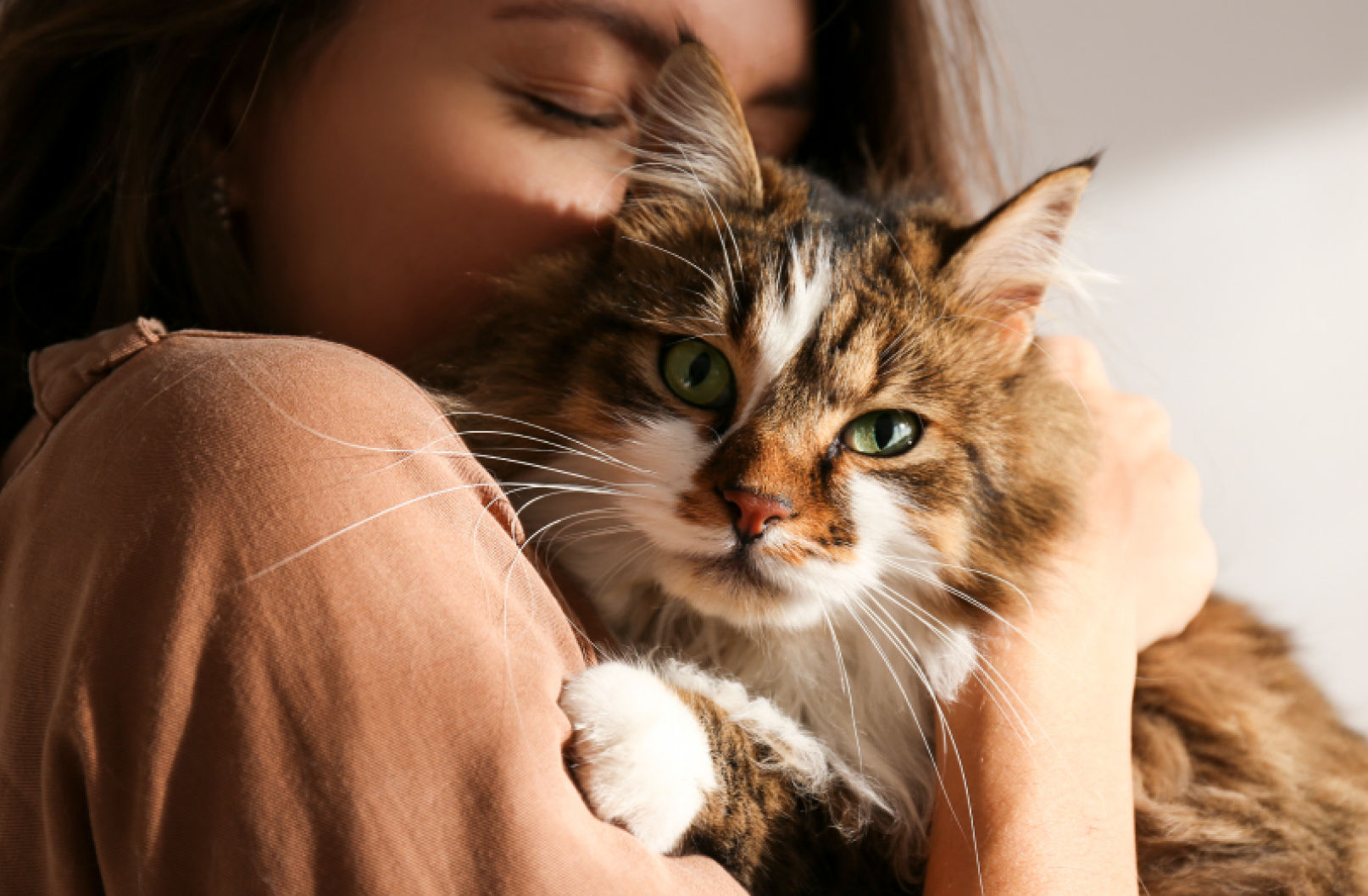 Woman with cat