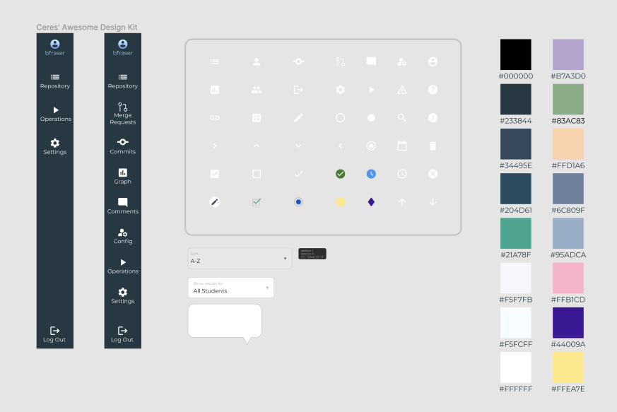 Our team's design system on Figma