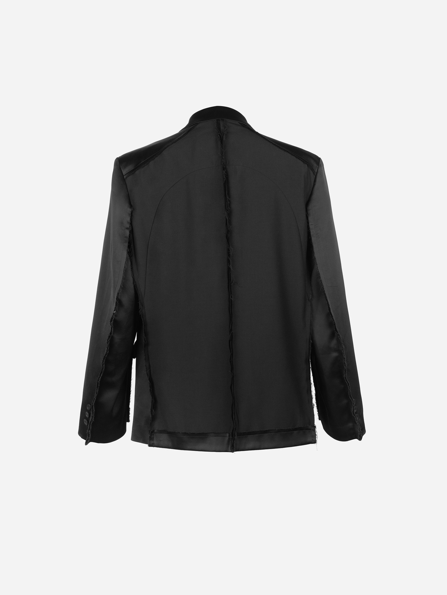 Inside-out Panelled Smoke Tailored Jacket