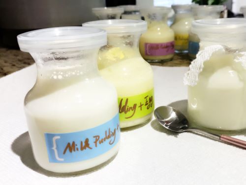 several shares of low-sugar homemade milk pudding