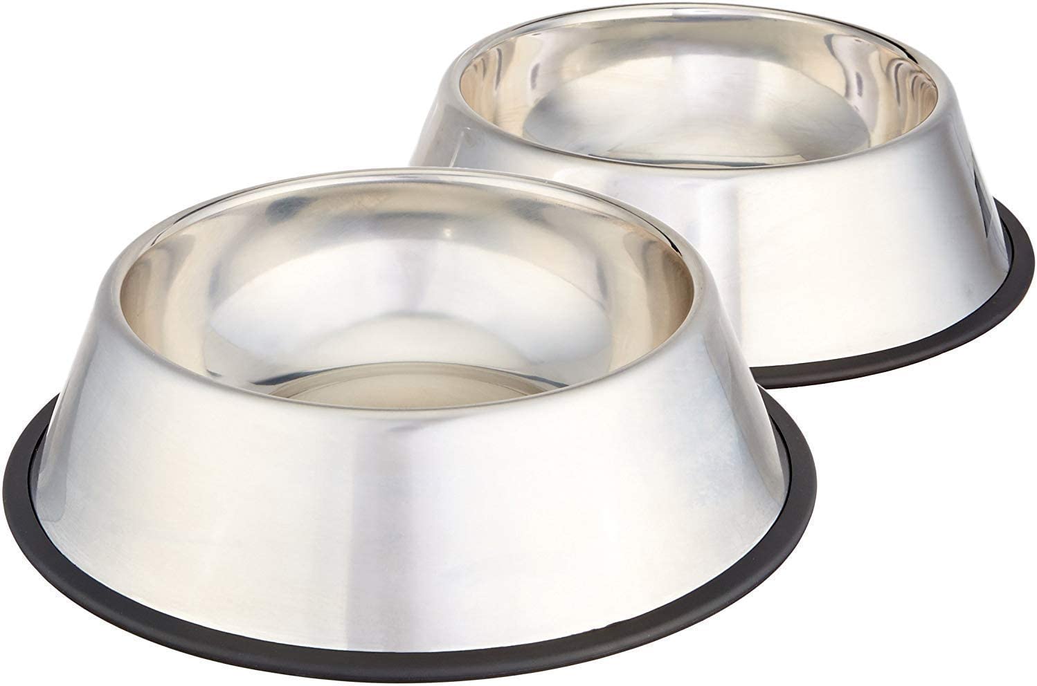 Picture of a stainless steel food and water bowl