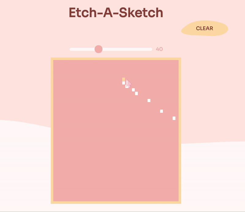 Gif of user playing with the etch-a-sketch site