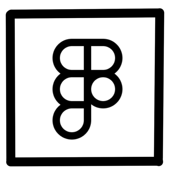 black and white figma logo