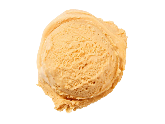 A scoop of Old Bay Caramel ice cream.