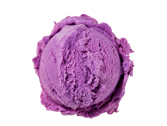 A scoop of Ube ice cream.