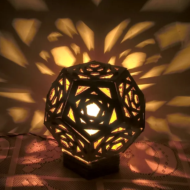 Link to product page for Flameless FireLamp, A round, star-design mini-lamp