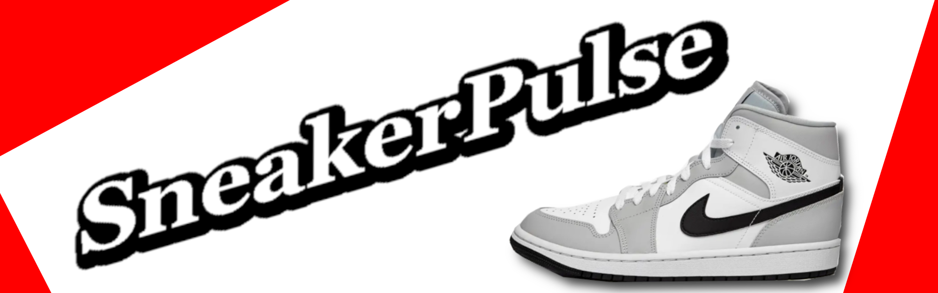 A banner with a shoe in it and the Sneakerpulse logo