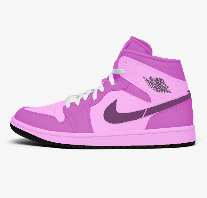 A pink Air Jordan shoe