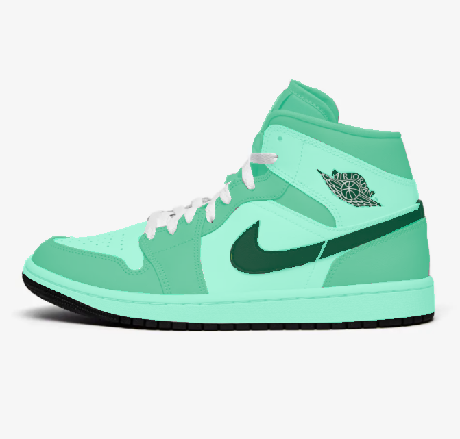 An Aqua Air Jordan shoe