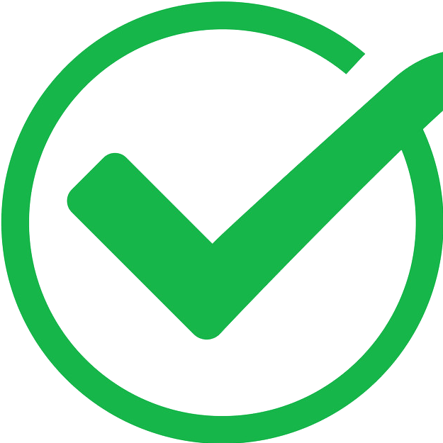 green checkmark