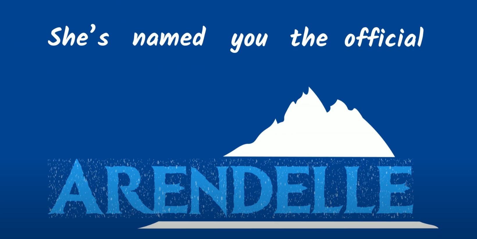 arendelle font with ice effect