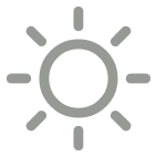 sunshine icon representing high sunlight