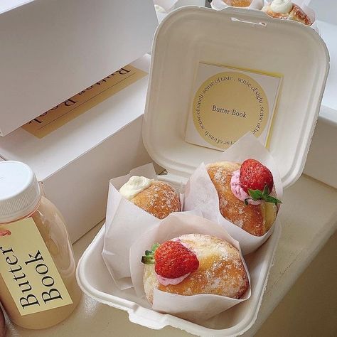 strawberry and cream filled donuts