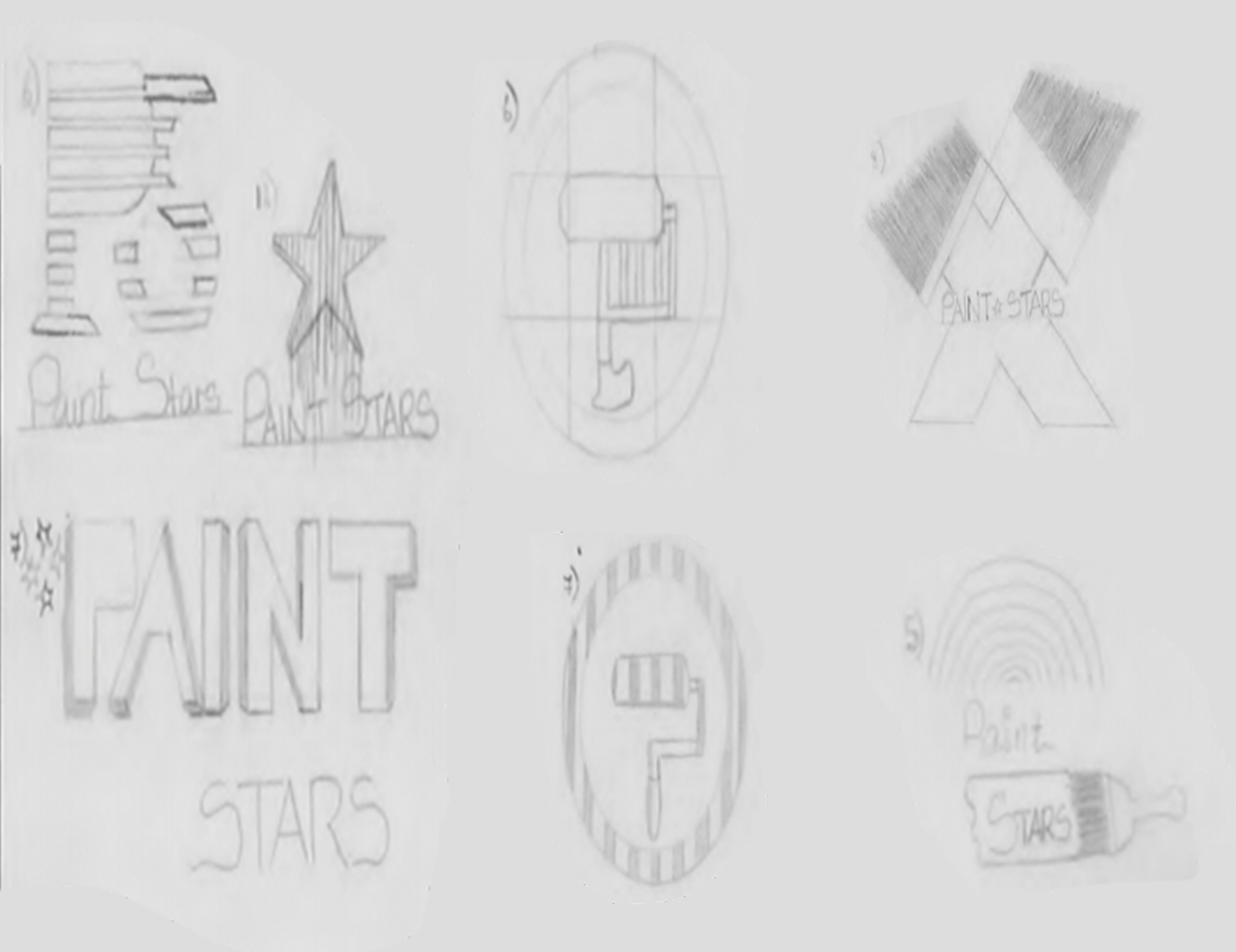 handdrawn sketches of logo