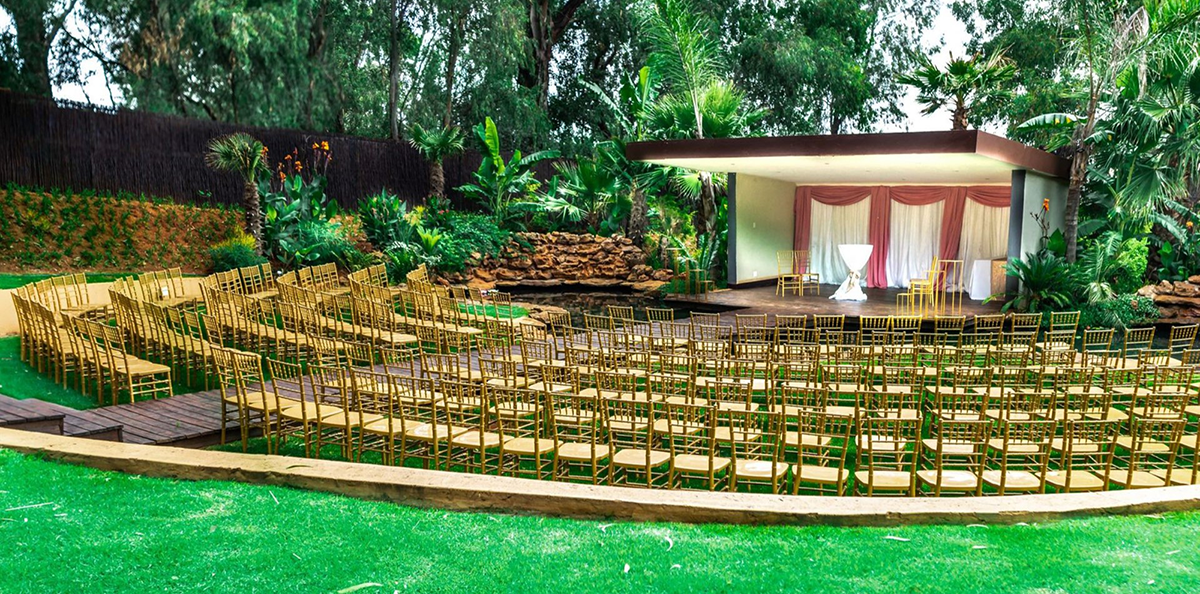 A garden theatre available for rent