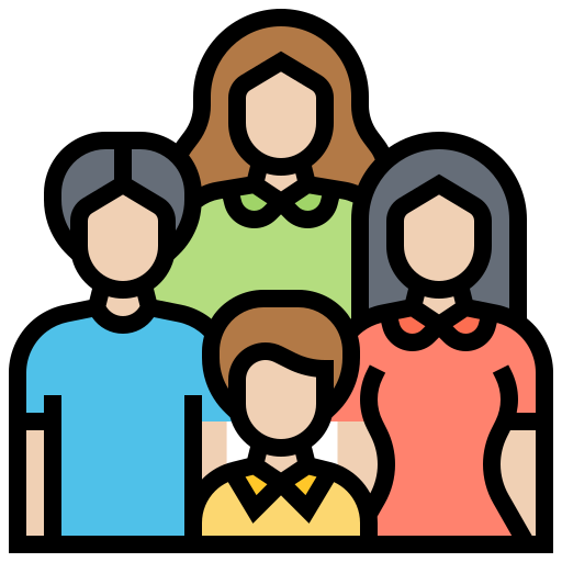 Family gathering icon