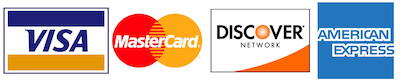 visa, mastercard, discover, and american express credit cards