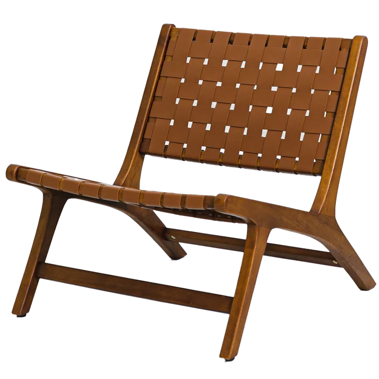 Rosie Vegan Leather Accent Chair brown