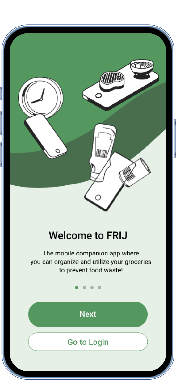 Frij onboarding screen