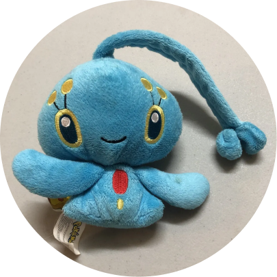 Review image of Sitting Cuties Manaphy plush sitting against a white background