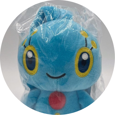 Review image of Sitting Cuties Manaphy plush sitting against a white wall background