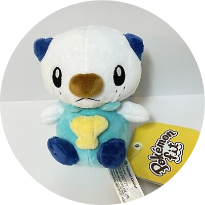 Review image of Sitting Cuties Oshawott plush sitting against a white backgroundh